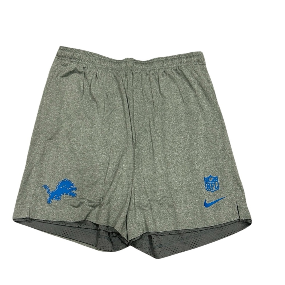 Nike Detroit Lions Gray Performance Men's Shorts Reversible Large